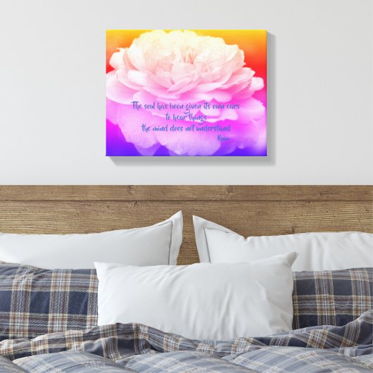 Soil and Mind Rumi Inspirerend Quote Canvas Afdruk (Insitu (Slaapkamer))
