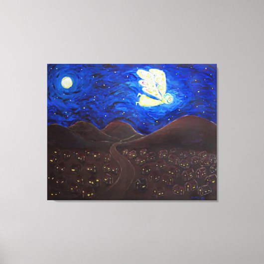 Soin de l'âme Ange Peinture Toile Enveloppée Art (Recto)