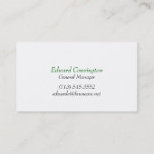 Soin de pelouse aménageant le carte de visite en (Dos)