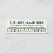 soin de pelouse. carte perforée de fidélité (Dos)