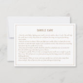 Soin Neutre Aux Bougies Avec Carte D'Instruction P (Devant)