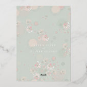 Soin Thé Rose Mariage Foil Invitation (Verso)