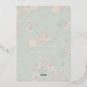 Soin Thé Roses Fête des mariées Foil Invitation (Verso)
