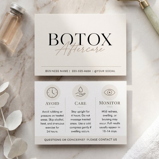 Soins après Botox Beige Minimaliste