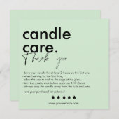 Soins aux bougies modernes et Carte de visite de M (Devant / Derrière)