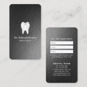 Soins dentaires Noir Blanc moderne Rendez-vous den (Devant / Derrière)