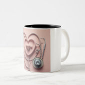 Soins du coeur : Mug en forme de coeur (Devant droit)