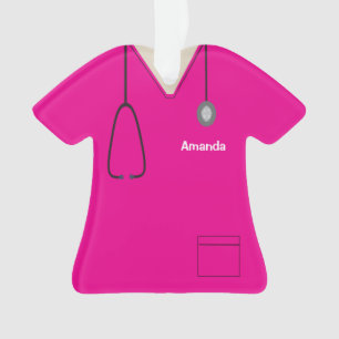 Soins Infirmière Uniforme Chemise Rose Chaud Noël