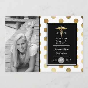 Soins infirmiers Chic Gold Party   FAIRE-PART