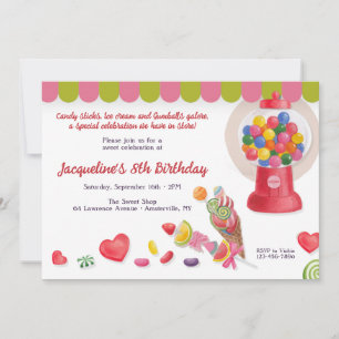 Soins sucrés Anniversaire Fête Invitation