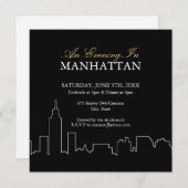 Soirée à Manhattan - Invitation sur mesure (Devant / Derrière)