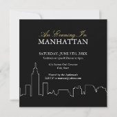 Soirée à Manhattan - Invitation sur mesure (Devant)