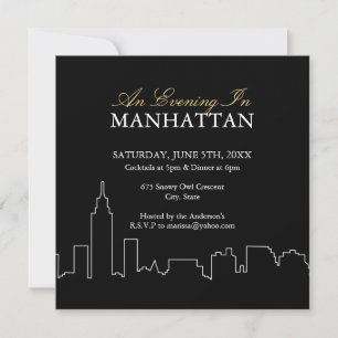 Soirée à Manhattan - Invitation sur mesure