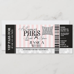 Soirée à Paris Invitations de douche nuptiale