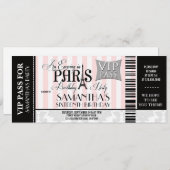 Soirée à Paris Sweet 16 fêtes Invitations (Devant / Derrière)