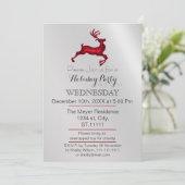 Soirée Argent et Red Reindeer Invitation (Debout devant)
