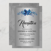 Soirée Argent : Une Invitation Bleue D'Affaires En (Devant / Derrière)