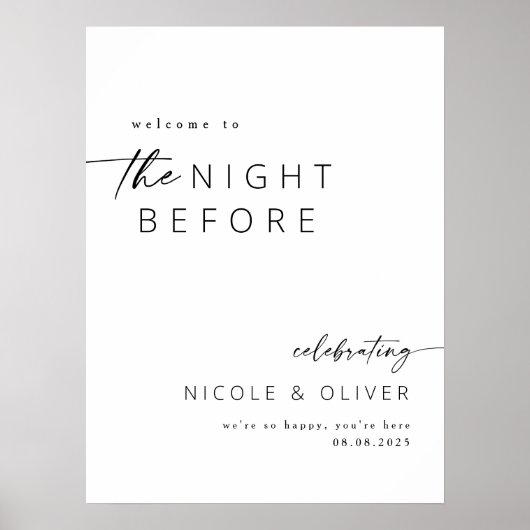 Soirée avant la répétition Dîner Affiche de bienve (Devant)