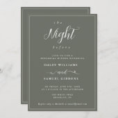 Soirée Avant La Sage Répétition Dîner Invitation (Devant / Derrière)