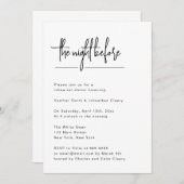 Soirée avant simple répétition dîner Invitation (Devant / Derrière)