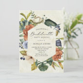soirée bachelorette tropical floral Invitation (Debout devant)