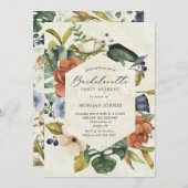soirée bachelorette tropical floral Invitation (Devant / Derrière)