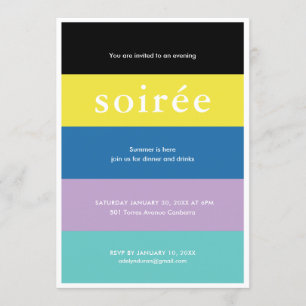 Soiree Birthday Party Invitation Kaart