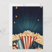 Soirée cinéma Anniversaire Fête Invitation (Dos)