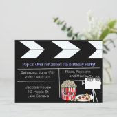 Soirée cinéma Anniversaire Fête Invitation (Debout devant)