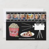 Soirée cinéma Anniversaire Fête Invitation (Dos)