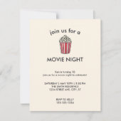 Soirée cinéma Anniversaire Fête Invitation (Devant)