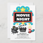 Soirée cinéma Anniversaire Fête Invitation (Devant)
