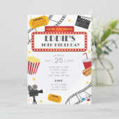 Soirée cinéma Anniversaire Fête Invitation Cinéma (Debout devant)