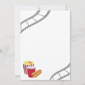 Soirée cinéma Anniversaire Fête Invitation Cinéma (Dos)