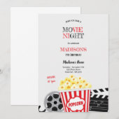 soirée cinéma invitation (Devant / Derrière)