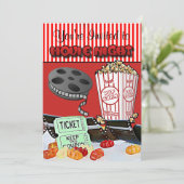 Soirée cinéma Invitations de fête d'anniversaire (Debout devant)