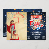 Soirée cinéma Photo Anniversaire Invitation (Devant / Derrière)