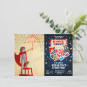 Soirée cinéma Photo Anniversaire Invitation (Debout devant)