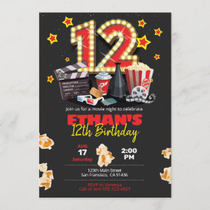 Soirée cinéma, théâtre - Invitation du 12e anniver