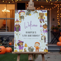 Soirée Costume Cute Halloween Affiche de bienvenue