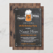 Soirée d'anniversaire 21e 30e Invitation (Devant / Derrière)