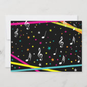 Soirée dansante au néon de lueur - invitation de (Dos)