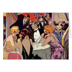 Soirée de cocktail Art Déco vintage dans une boîte