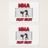 Soirée de combat de MMA et silhouette de deux comb (Devant & derrière)