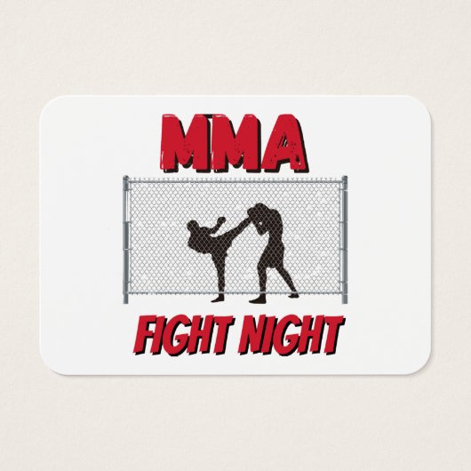 Soirée de combat de MMA et silhouette de deux comb (Devant)