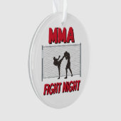 Soirée de combat de MMA texte et silhouette de deu (devant)