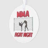 Soirée de combat de MMA texte et silhouette de deu (devant)