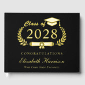 Soirée de graduation noire élégante (Recto)
