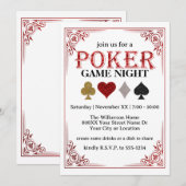 Soirée de jeu de cartes de poker (Devant / Derrière)