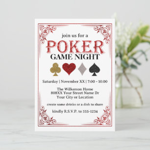 Soirée de jeu de cartes de poker